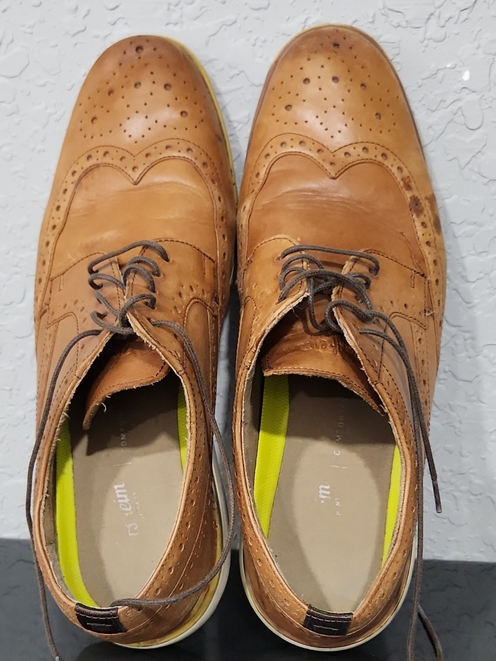 Haani Tan Brogue Lace-Up Oxfords